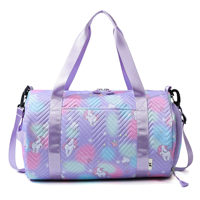 Playful Unicorn Print Weekend Duffel