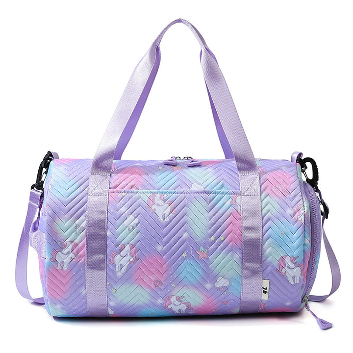 Playful Unicorn Print Weekend Duffel
