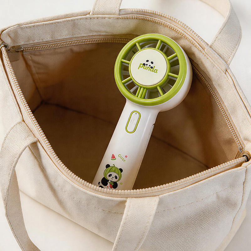 Women's handheld fan with integrated LED lighting Bowlift