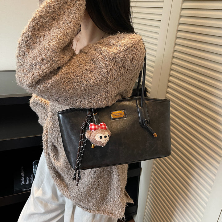 Classic Structured Leather Tote Bag Bowlift