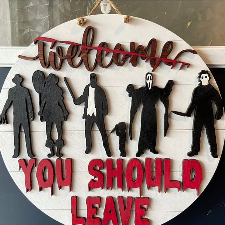 Halloween-Themed Wood Wall Decor