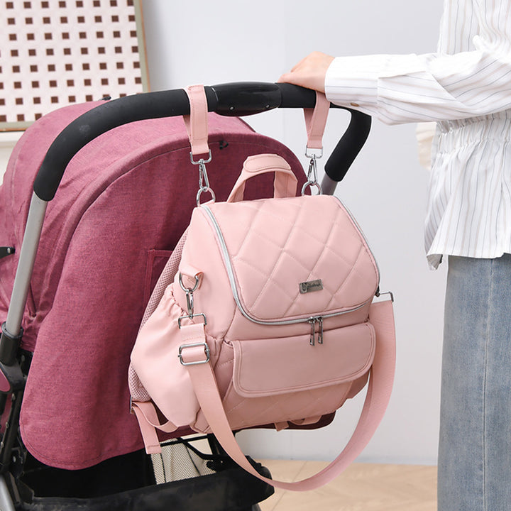 Quilted Multi-Functional Backpack Bowlift