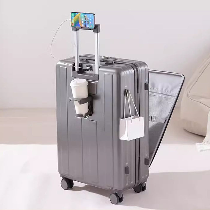 Smart Tech-Integrated Hard-Shell Luggage Bowlift