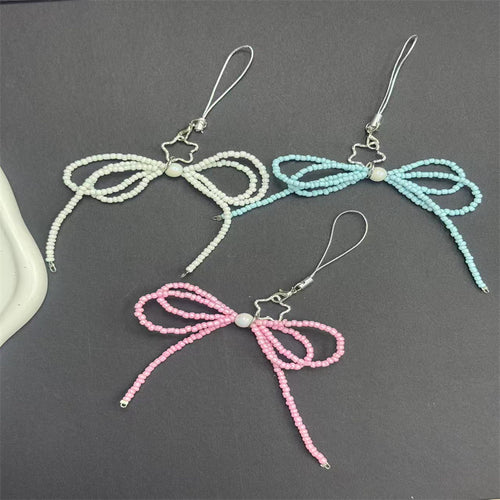 Decorative Beaded Bow Phone Charm Bowlift