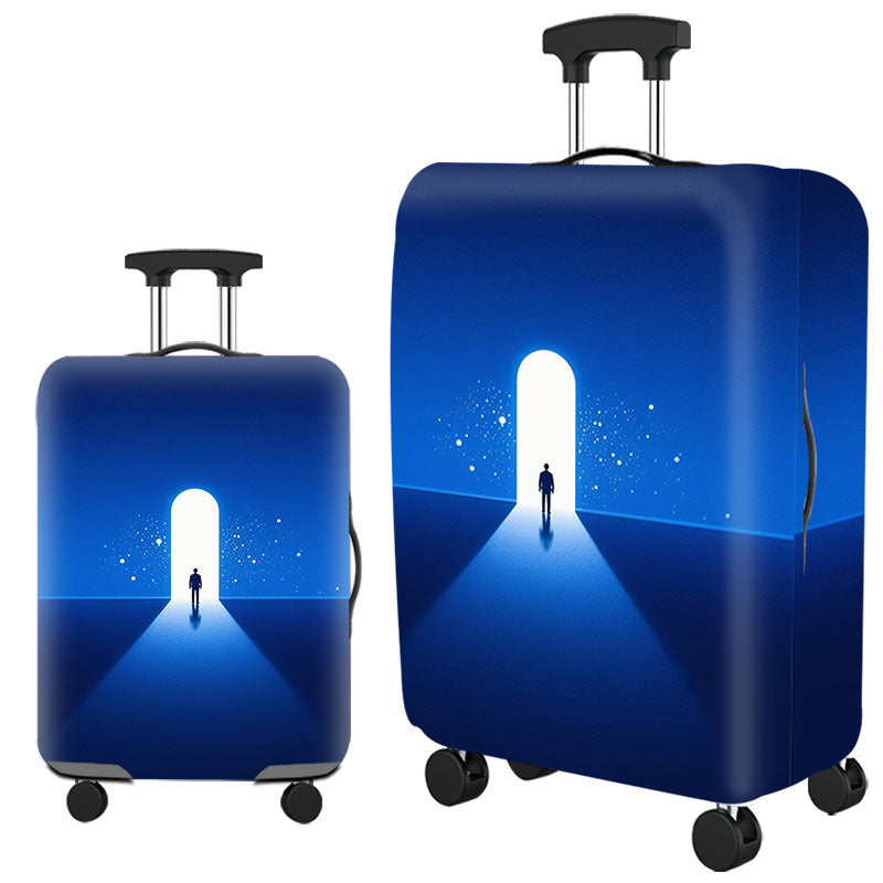 Tropical Leaf Print Hard Shell Luggage Bowlift
