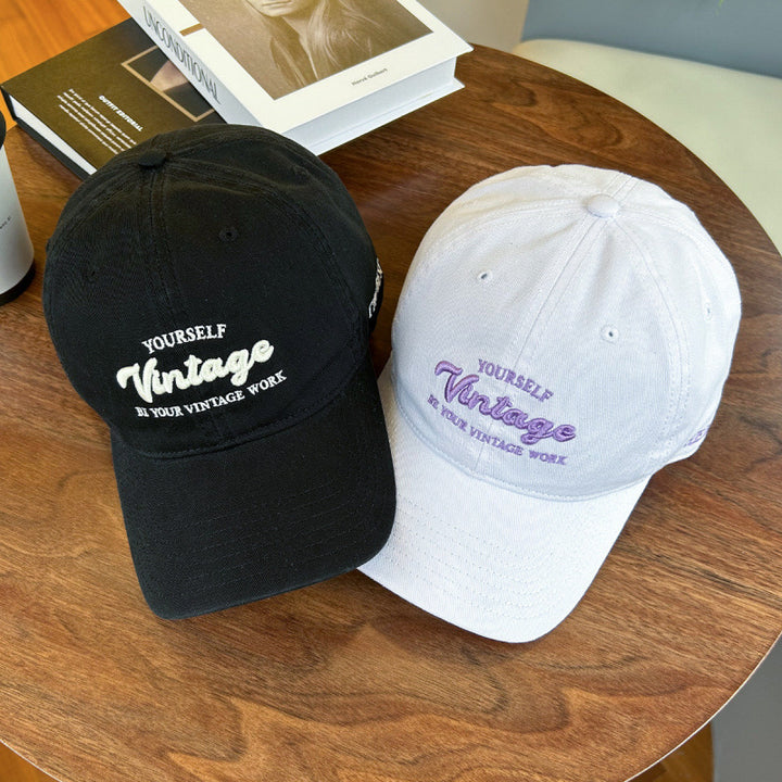 Women's Vintage-Inspired Embroidered Baseball Cap Bowlift