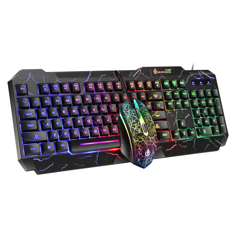 4-in-1 Gaming Accessory Set with Illuminated Keyboard, Precision Mouse, Gaming Headset, and Mouse Pad Bowlift