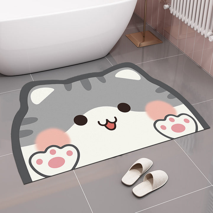 Cute Dog-Themed Bath Mat
