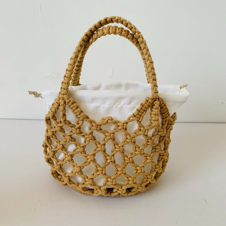 Hand-knotted tote bag with inner drawstring closure Bowlift