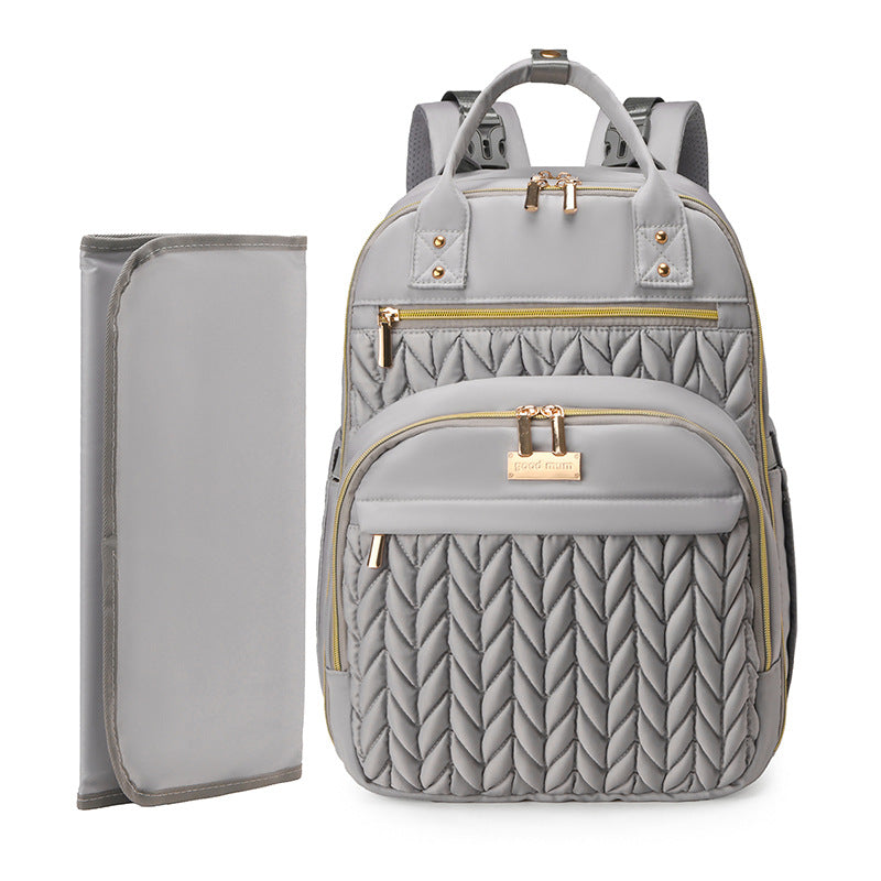 Stylish Quilted Diaper Backpack Bowlift