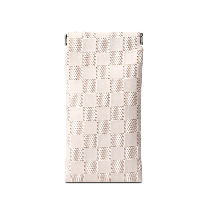 Stylish Checkered Zippered Pouch