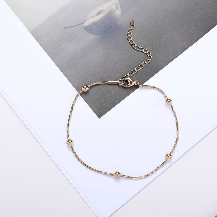 Adjustable Beaded Chain Bracelet Bowlift