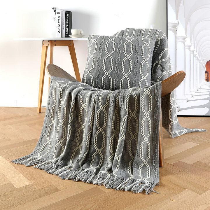 Textured Throw Blanket Bowlift