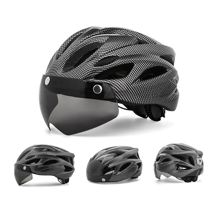 Aerodynamic Cycling Helmet with Integrated Visor Bowlift