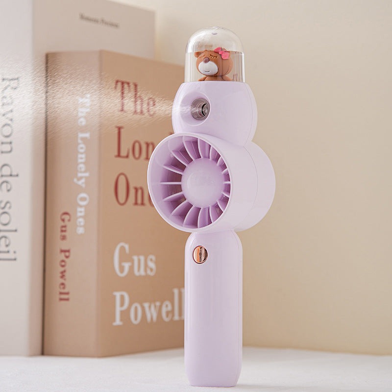 Adorable Cartoon-Themed Handheld Fan Bowlift