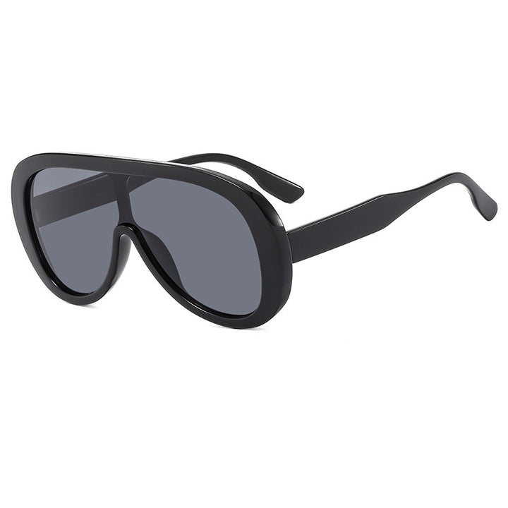 Women’s futuristic sports sunglasses with wide lens and UV protection Bowlift