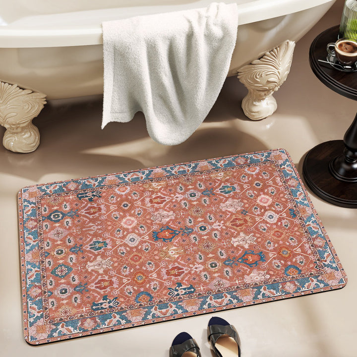 Elegant Vintage Floral Bath Mat Bowlift 1788245864