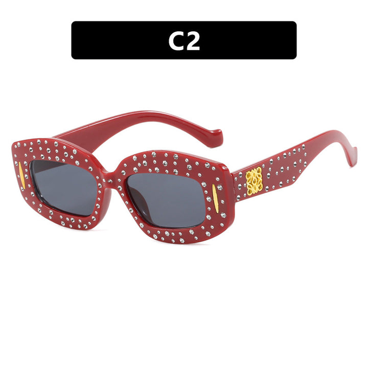 Women's fashionable sunglasses with glamorous rhinestone embellishment Bowlift