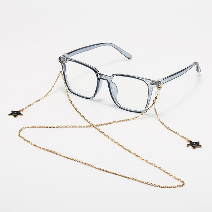 Decorative Eyewear with Star Charm Chain Bowlift