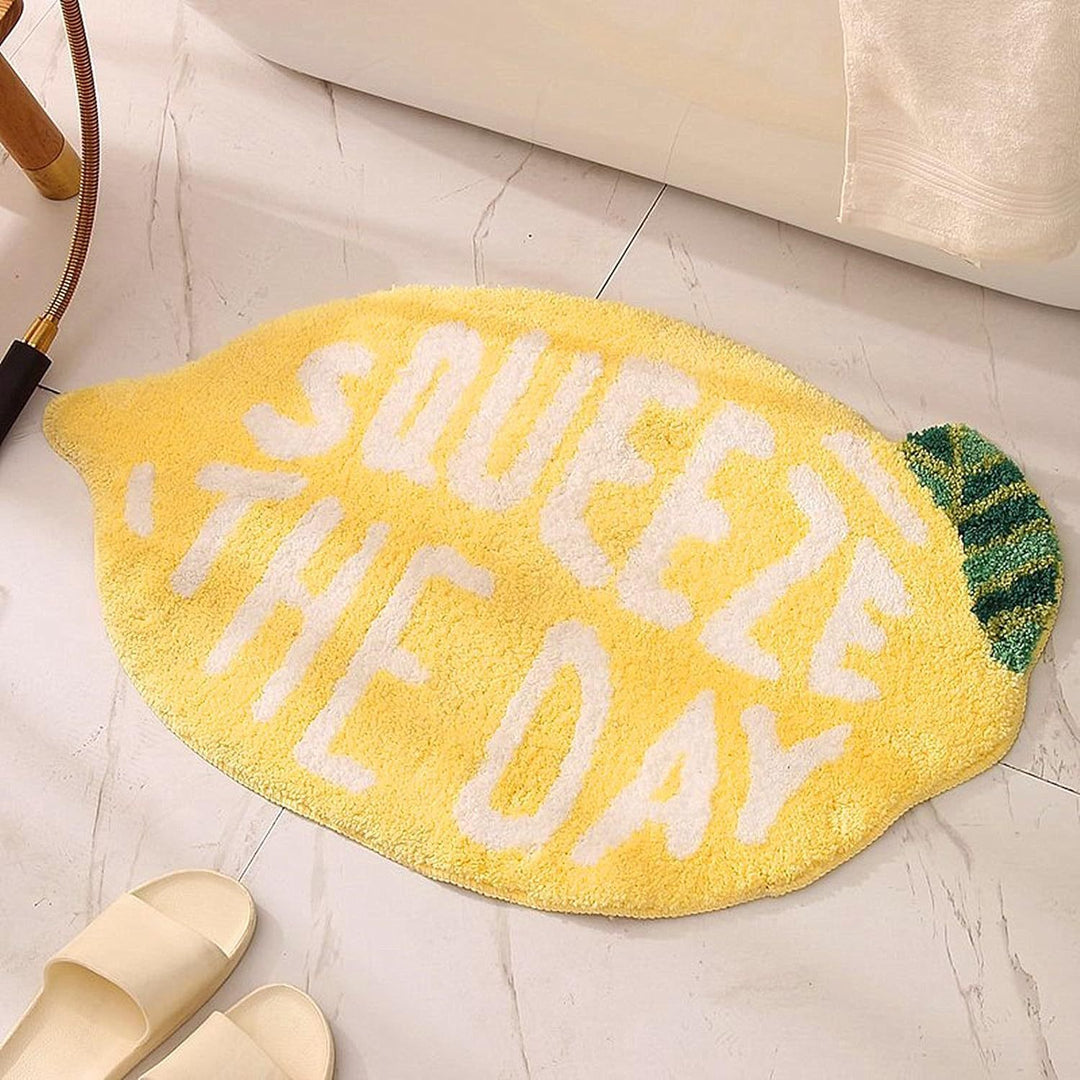 Lemon Slice Shape Bath Mat Bowlift