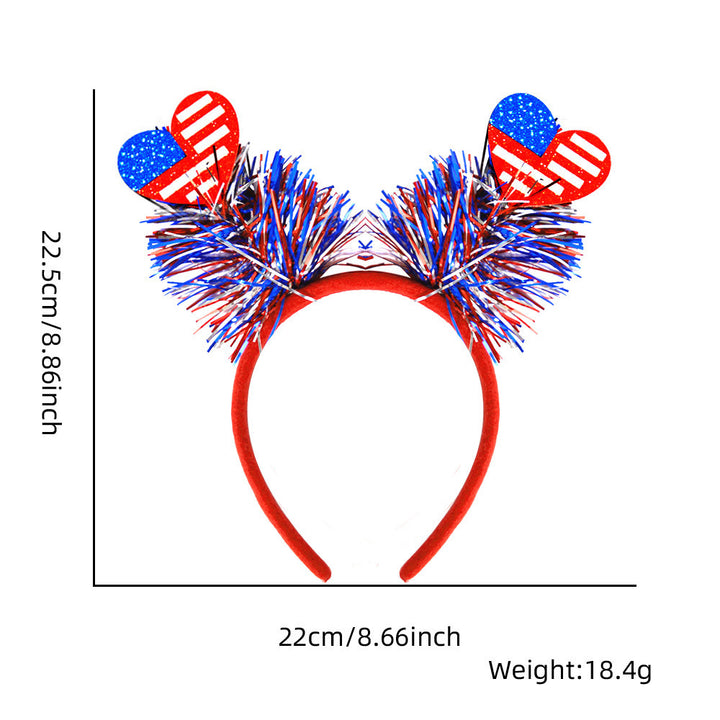 Unisex nan federnd Star Antennas Headband with multilayered ribbon fringes and padded headband Bowlift