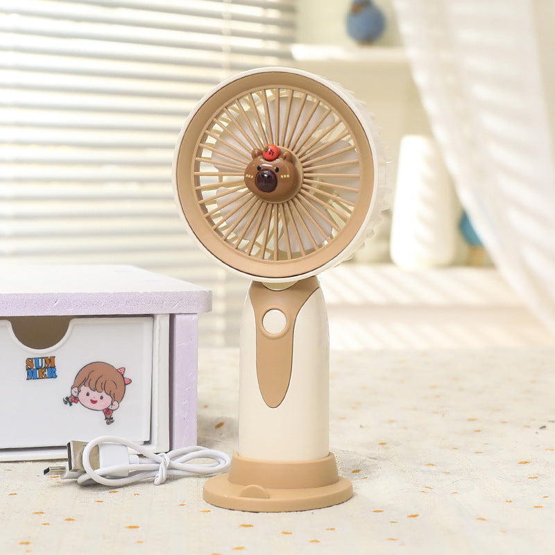 Ladies Portable Mini Fan with Cute Animal Design Bowlift
