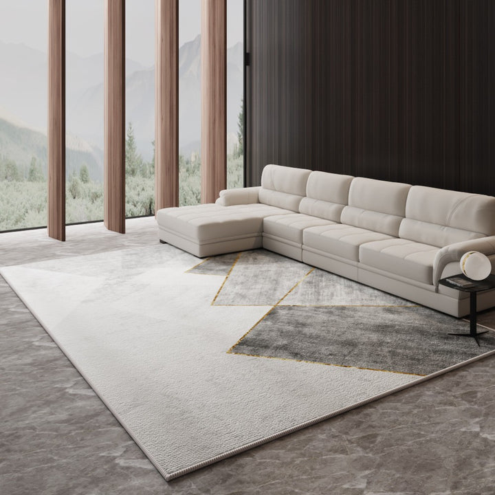 Contemporary Geometric Design Bowlift Rug