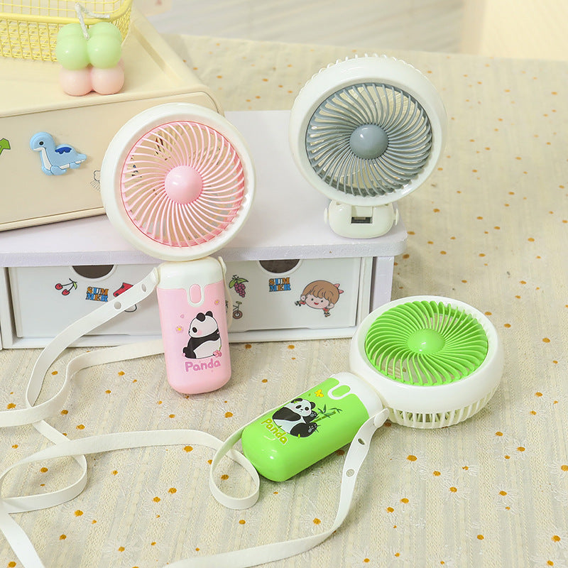 Women's Portable Mini Fan with Animal Patterns Bowlift