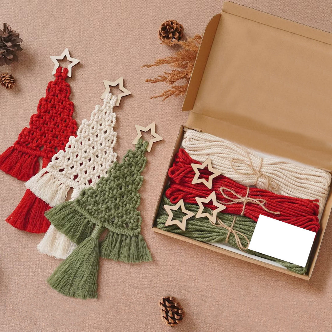 Macrame Christmas Tree Ornament Kit Bowlift