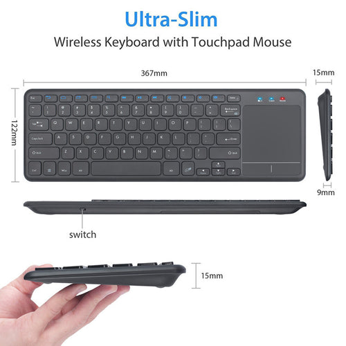 Wireless Touchpad Keyboard Bowlift