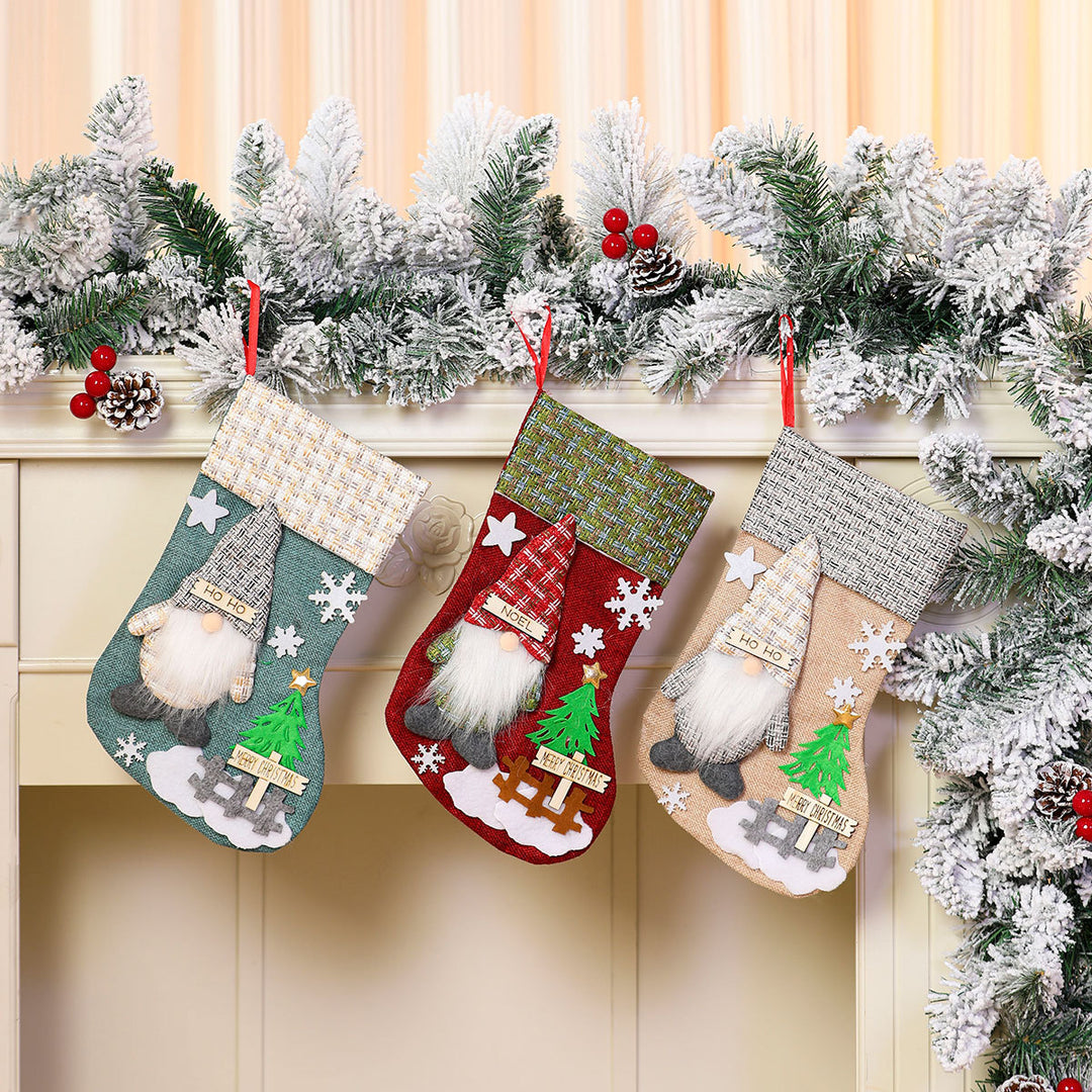 Decorative Holiday Gnome Stocking Bowlift