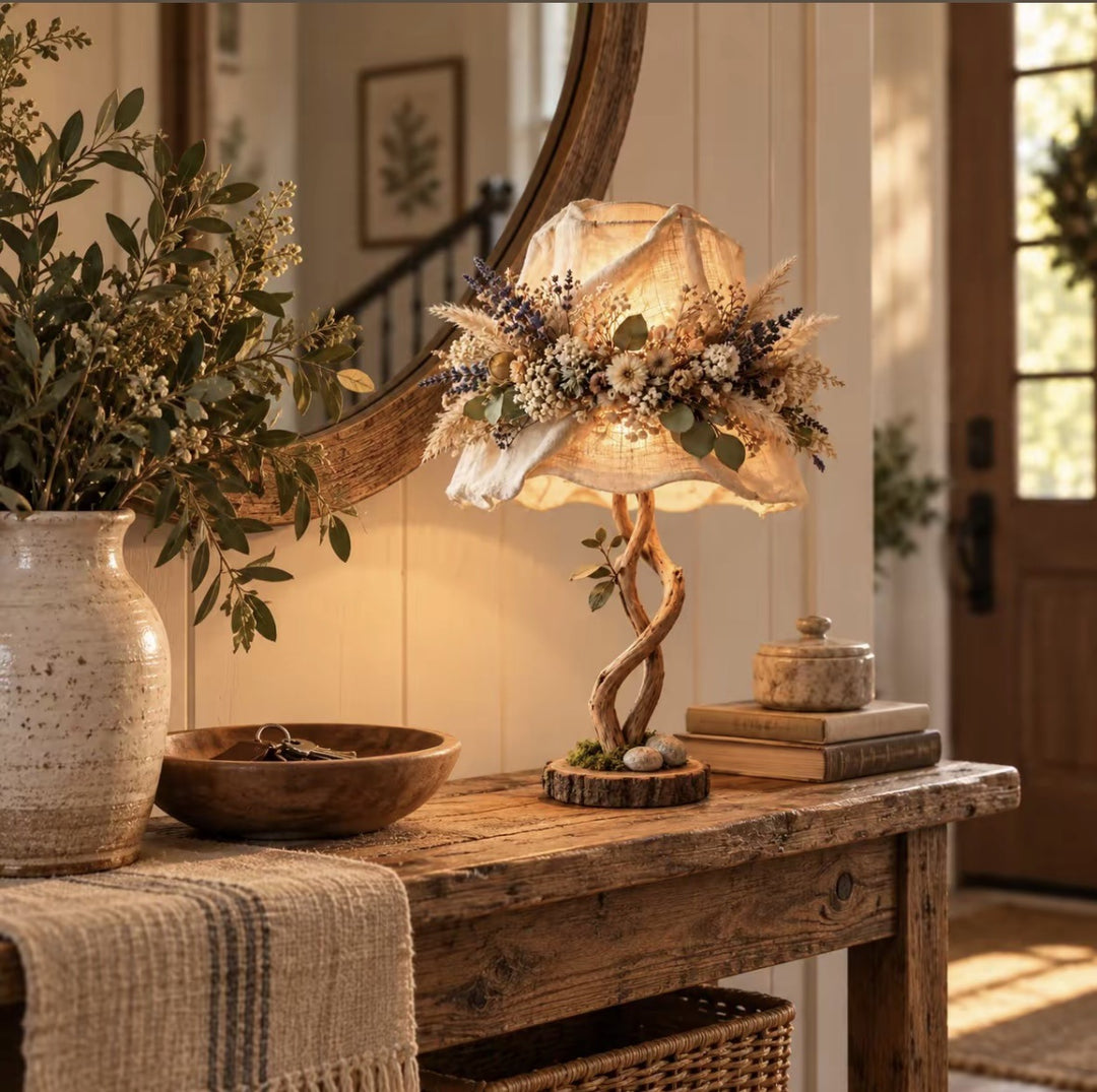Decorative table lamp with floral elements Bowlift