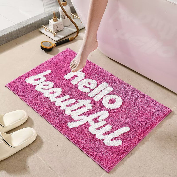 Playful Text Bath Mat Bowlift