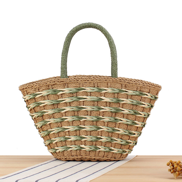 Basket bag with decorative braided design Bowlift