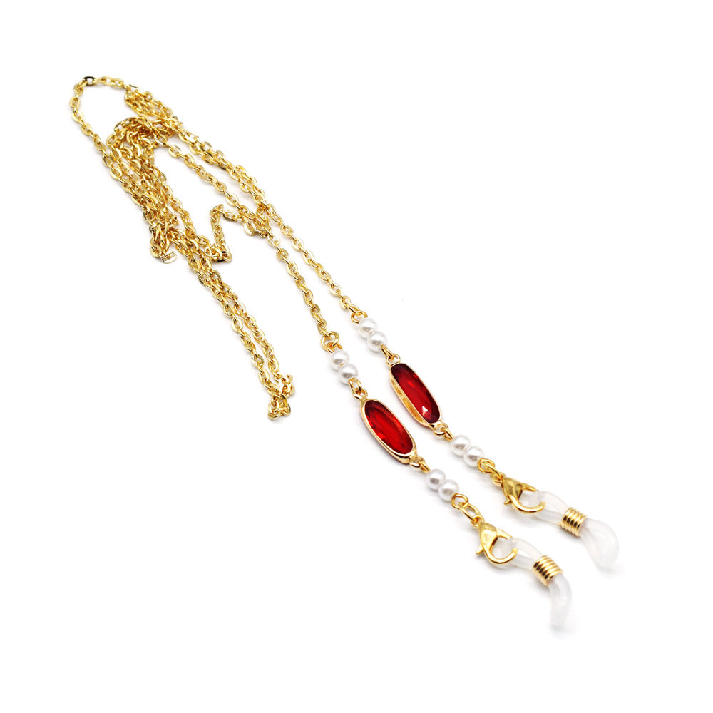 Elegant Eyewear Chain with Decorative Accents Bowlift