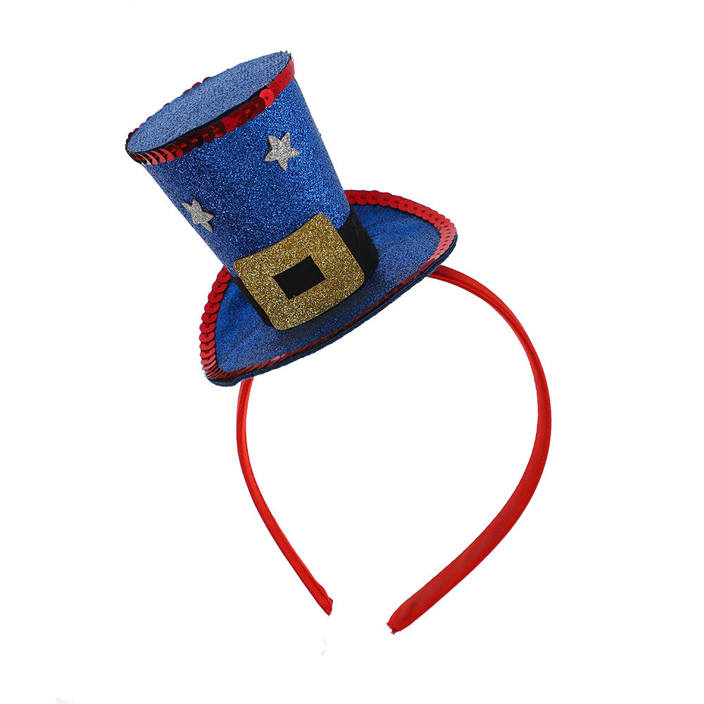 Independence Day novelty plush mini top hat headband Bowlift