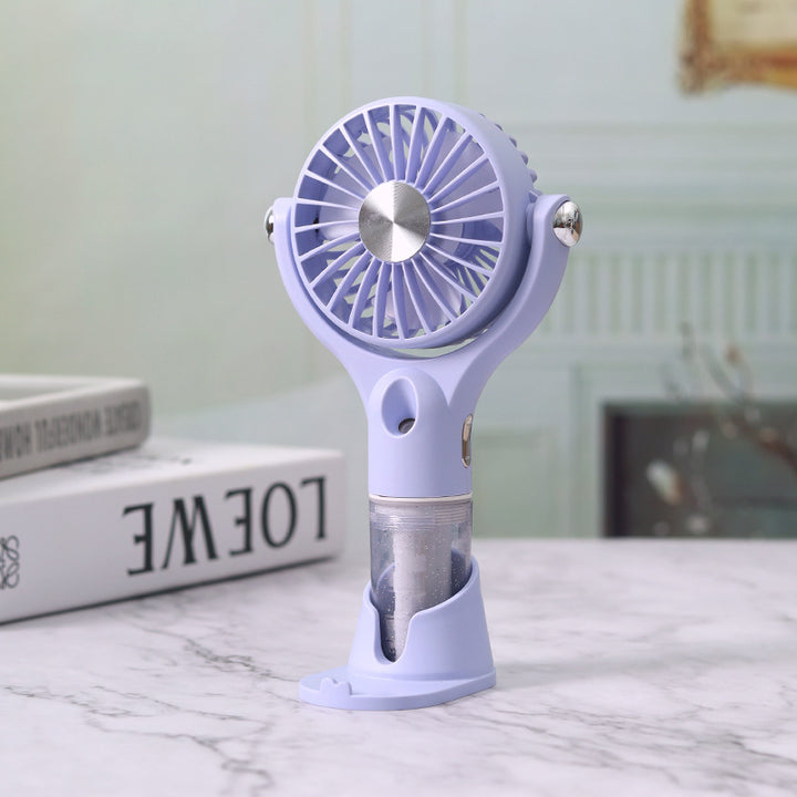 Unisex Portable Fog Fan with USB Charging Function and Flexible Tilt Mechanism Bowlift