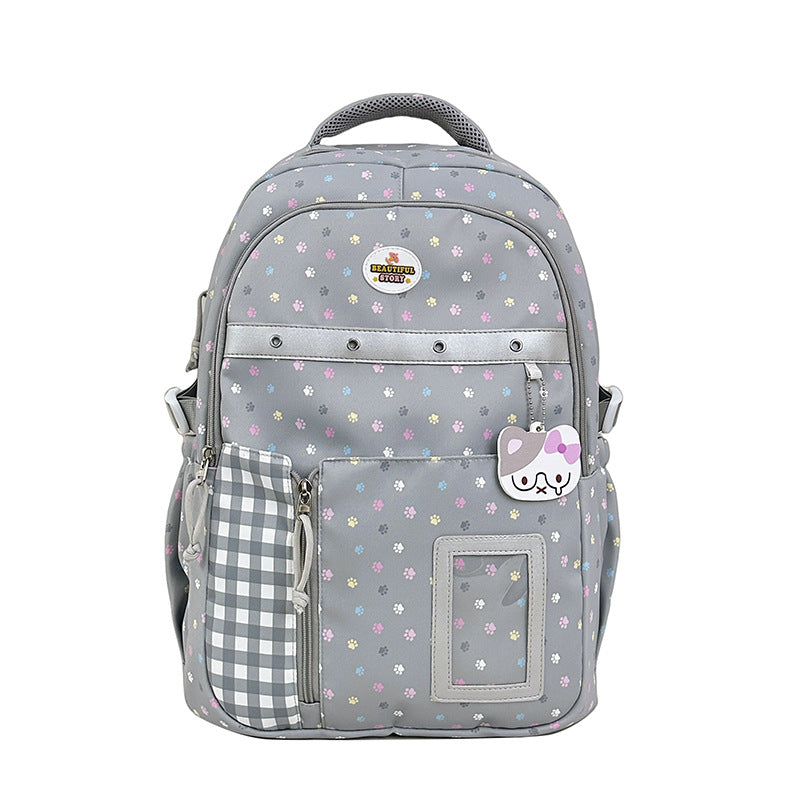 Floral Patterned Multi-Pocket Backpack Bowlift