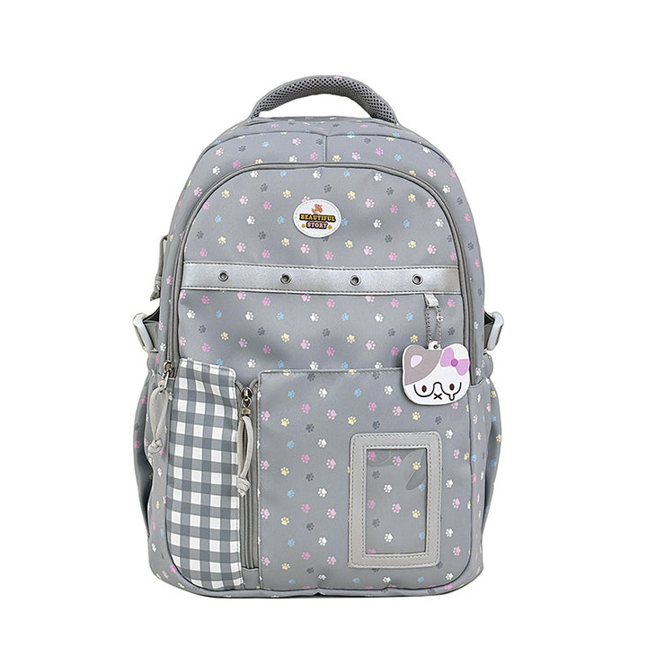 Floral Patterned Multi-Pocket Backpack Bowlift