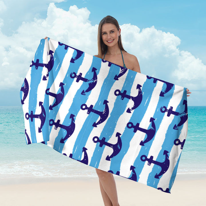 Beach towel with tropical palm leaf design Bowlift