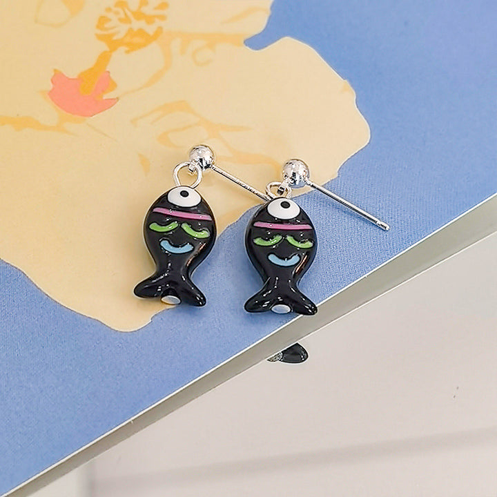 Playful Fish Charm Earrings Bowlift