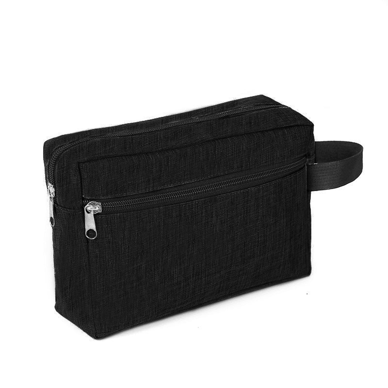 Cosmetic bag with multiple compartments and secure zipper Bowlift
