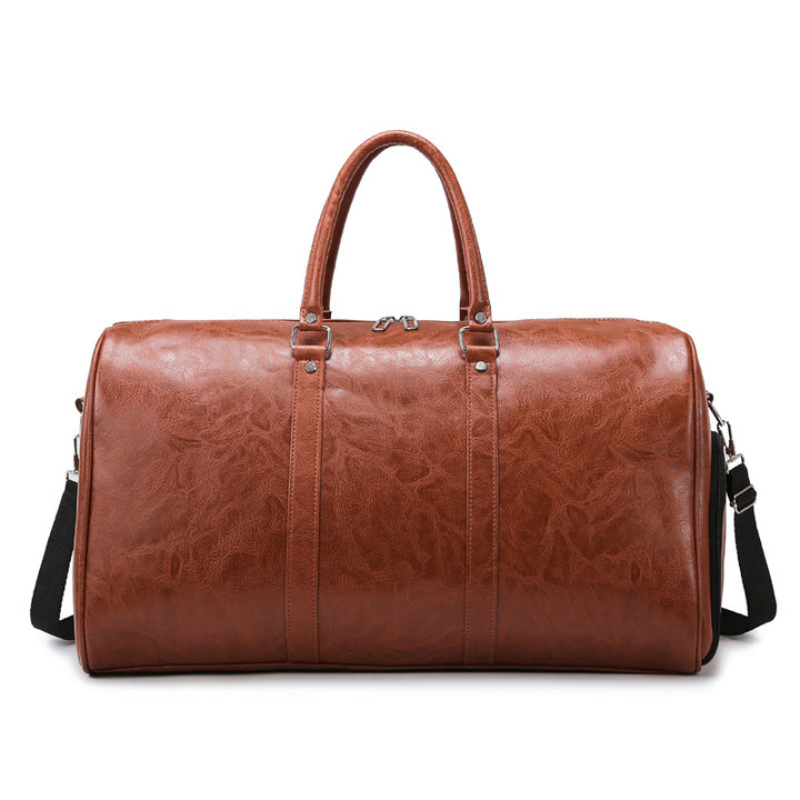 Vintage Leather Weekend Duffle Bag Bowlift