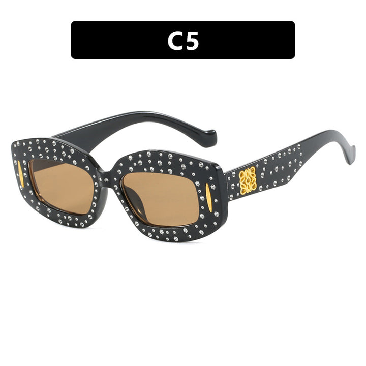 Women's fashionable sunglasses with glamorous rhinestone embellishment Bowlift