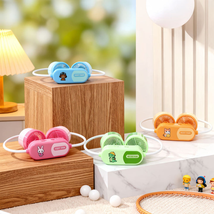 Women portable neck fan with flexible design Bowlift