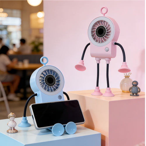 Creative USB Table Fan with LED Lighting Bowlift