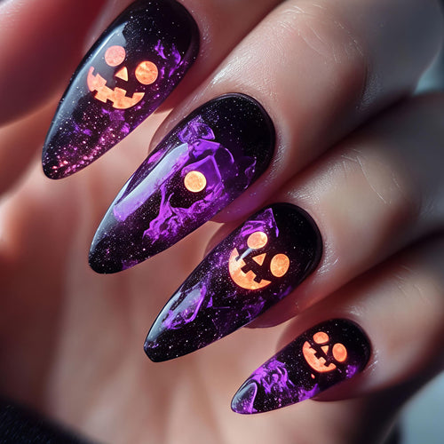 Artistic Halloween-Themed Nail Design Bowlift