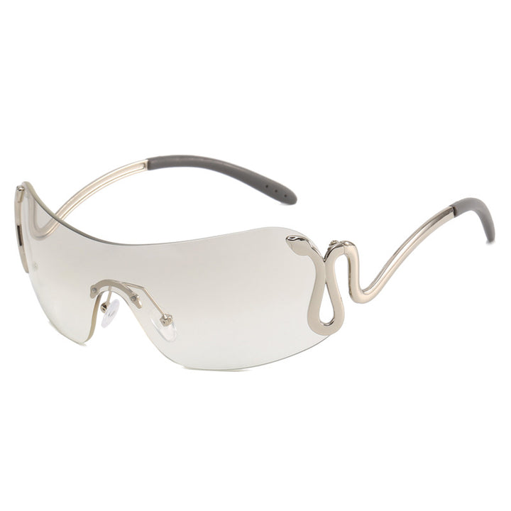 Ladies futuristic sports sunglasses with playful design Bowlift