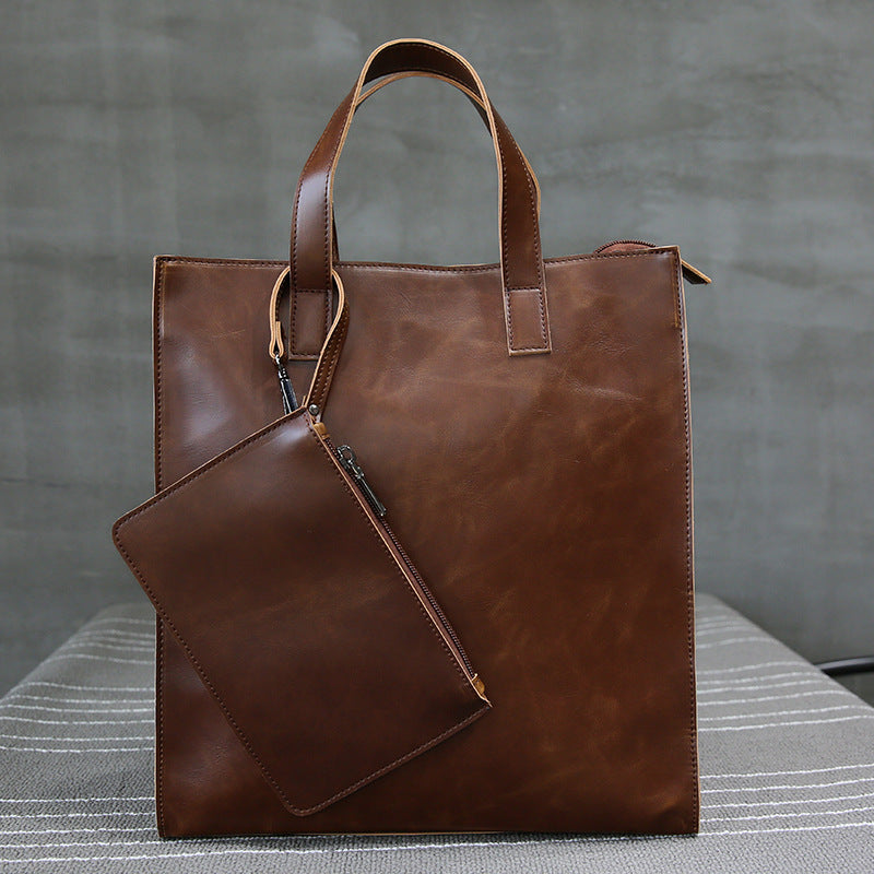 Stylish and Spacious Leather Bag Bowlift