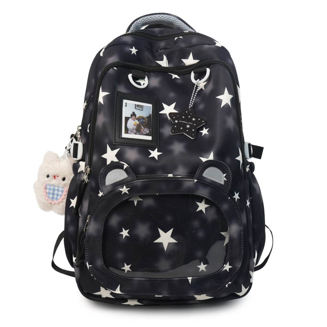 Children's Starry-Themed Plush Ear Backpack Bowlift